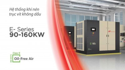 Ingersoll Rand trình làng dòng E-Series 90-16kW, công nghệ tiên tiến, nâng cao hiệu suất.