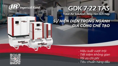 Máy nén khí GDK 7-22 TAS, sự hiện diện trong ngành gia công và chế tạo.