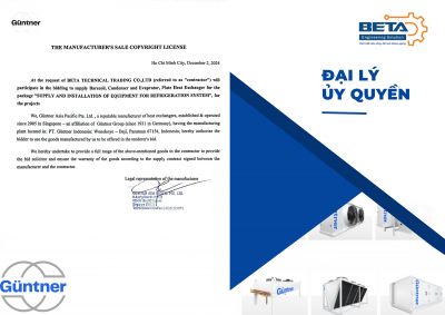 Beta Engineering Solutions – Đại Lý Ủy Quyền Chính Thức của Güntner Tại Việt Nam